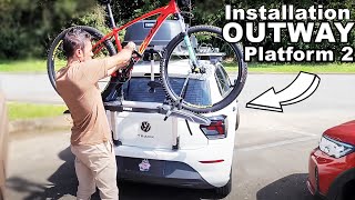 Rack Installation Thule Outway Platform 2 Trunk Mount Bike Rack - Thule 993005