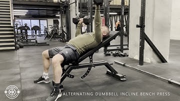 Alternating Dumbbell Incline Bench Press