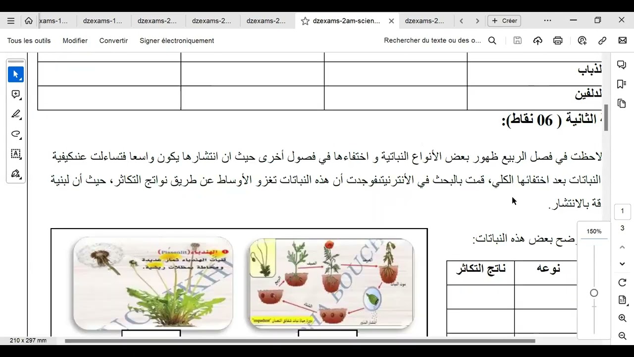حصة مراجعة و حل تمارين متنوعة مقترحة حول التكاثر عند النبات و الحيوان السنة الثانية متوسط (الجزء 02)