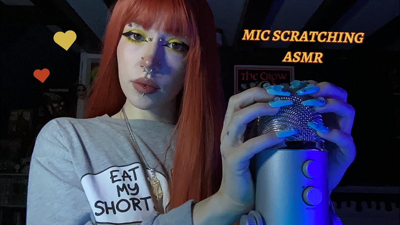 Bare Mic Scratching With Long Nails ASMR | Mic Tapping, Rambling, Whispering