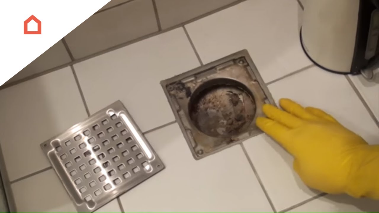 SÃ¥dan renser du et stoppet gulvafløb youtube Afløb badeværelse 1 sal