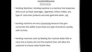 Smart Food Vending Machine Proposal Presentation for Object Oriented Programming.