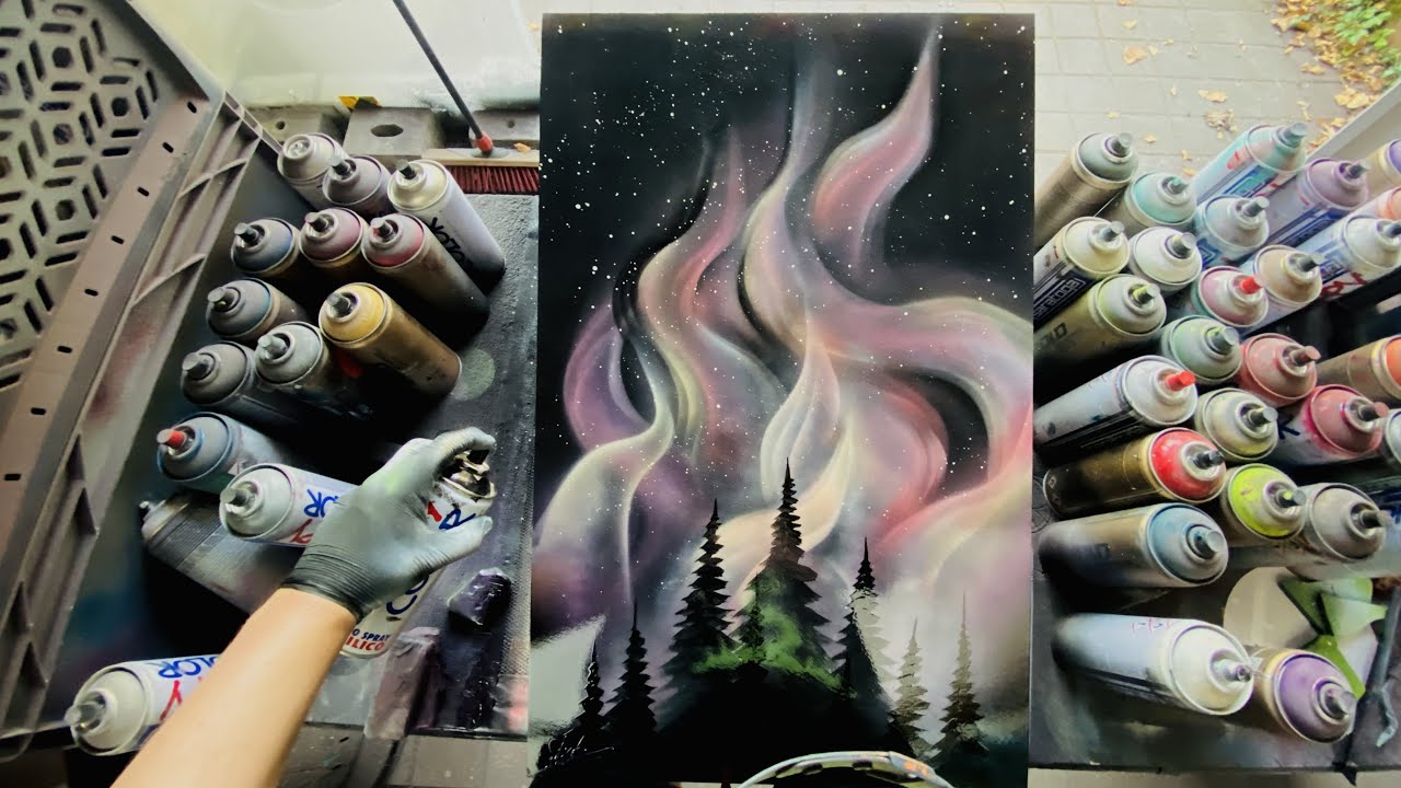 DREAMY FOREST SPRAY PAINT ART by Skech YouTube
