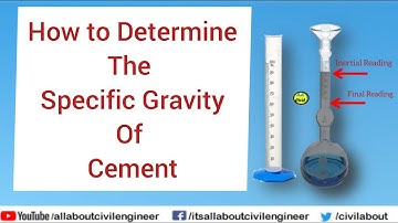 How to Determine the Specific Gravity of Cement by Le Chatelier Flask | All About Civil Engineer
