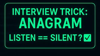 Check If Two Strings Are Anagrams in Python | Python Coding Interview Question| Explained in Kannada