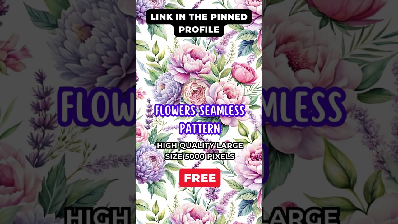Trendy Watercolor Floral Background Seamless Vector Art #etsy #shorts