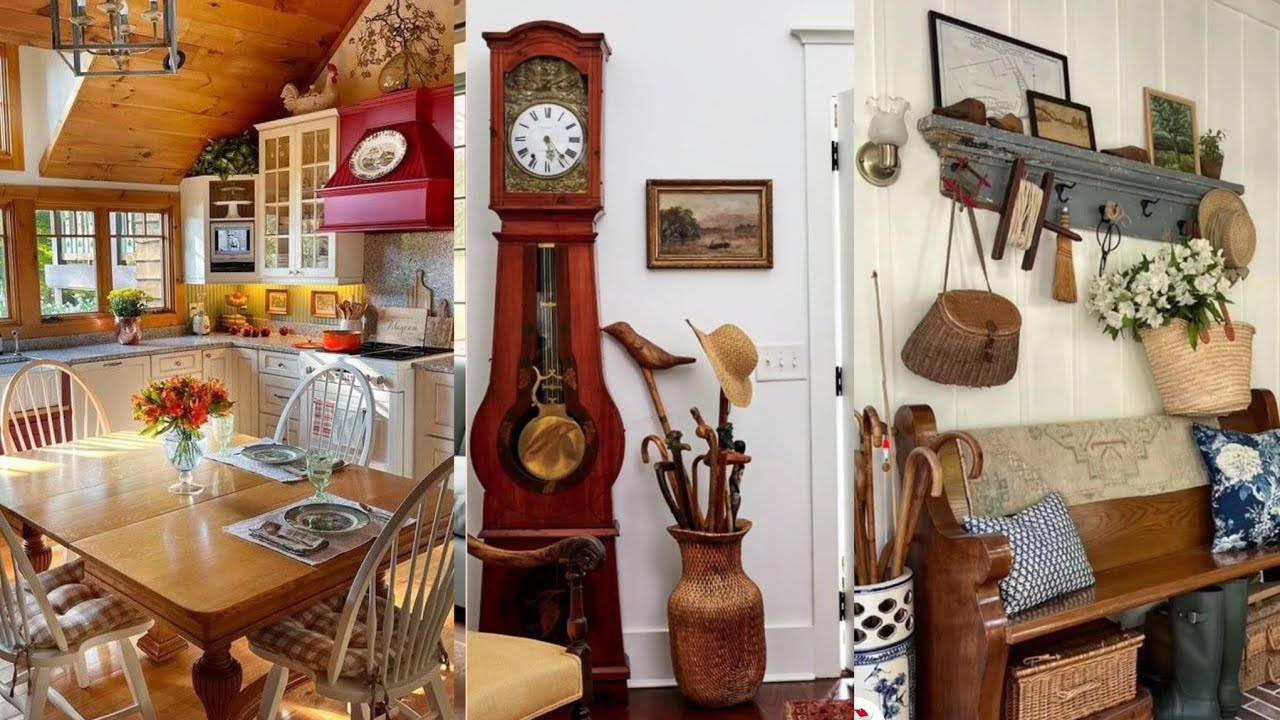 Vintage Style Meets Antique Charm 🍒 Farmhouse Decorating with Timeworn Treasures 🌷✨️