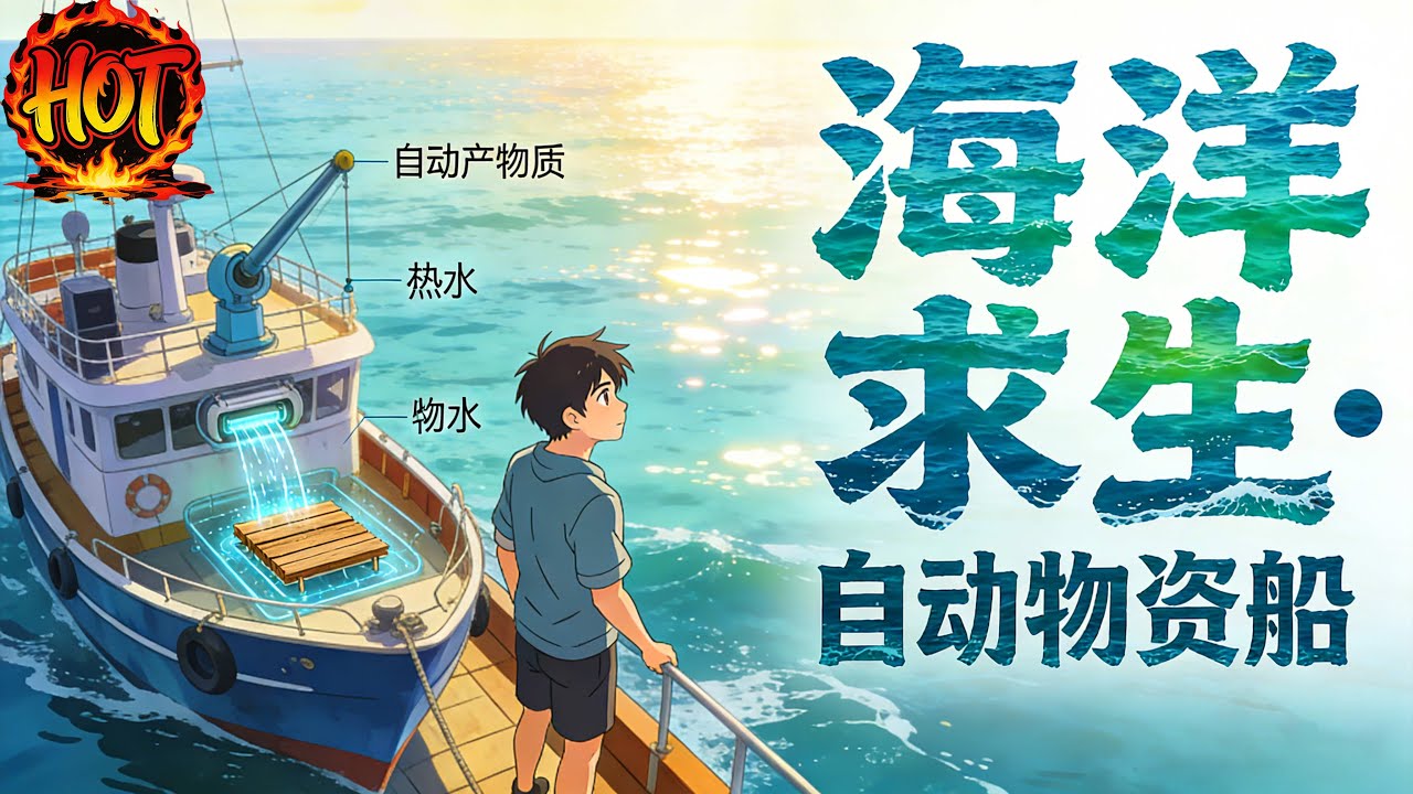 ✨【强推】《海洋求生，我的船会自动产物资》1--69集全民意外穿越浩瀚海洋，全员陷入绝境求生的困境。楚轩觉醒全服唯一的神话级天赋，凭借天赋解锁无限物资#穿越 #末世 #异能 ##动态漫画# 漫野推文