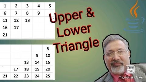 Upper , Lower Triangle of Right Diagonal | Matrix | ISC | Java | Class 11 | Class 12