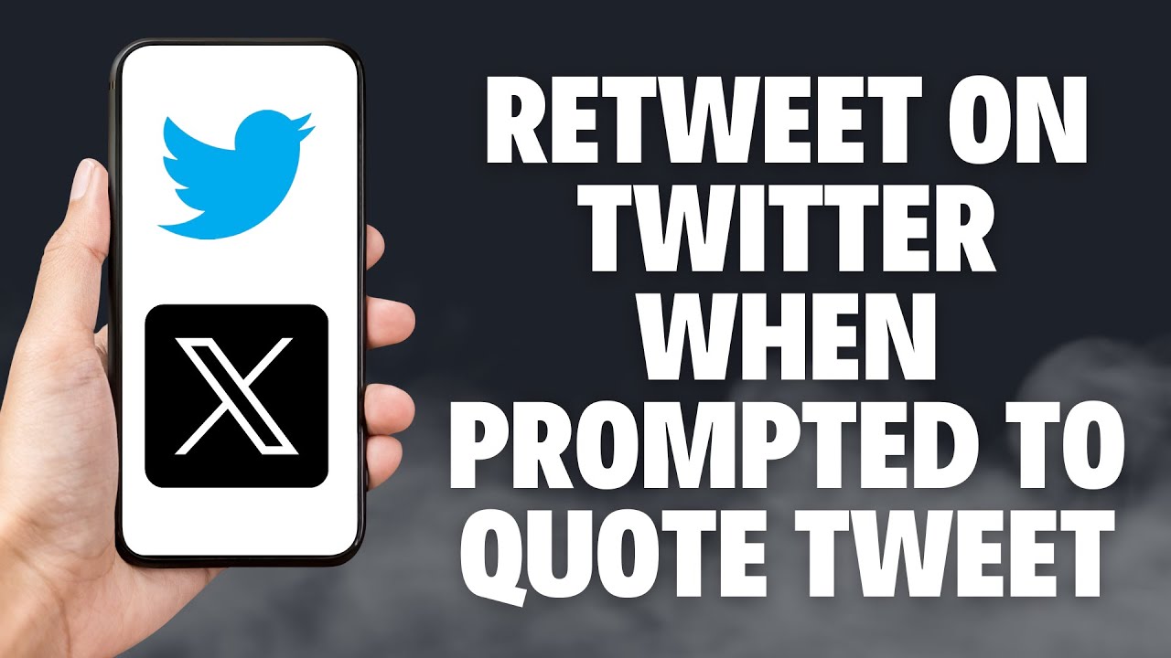 How to Retweet on Twitter when prompted to quote tweet