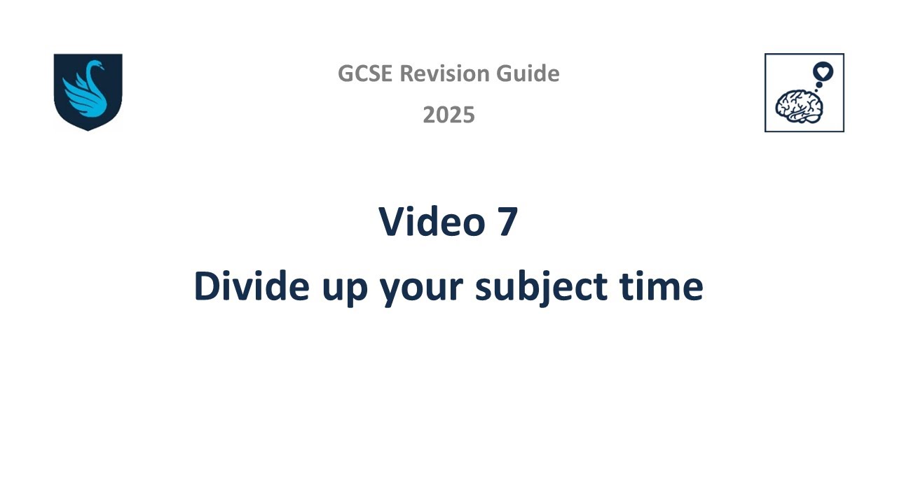 Video 7 Divide up your subject time