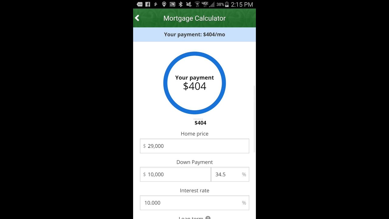 How to calculate seller finance terms in the APP