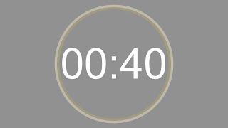 40 SECONDS - 4K - COUNTDOWN IN REVERSE - SECOND TIMER -