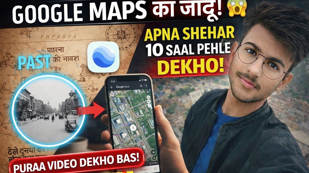 Google Maps से समय में पीछे कैसे जाएं? ⏳ देखिये अपना शहर 10 साल पहले 99%log nahi jante time⌚ travel 