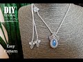 Makramowy naszyjnik z kamieniem krok po kroku / Macrame necklace  with stone tutorial DIY