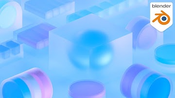 FROSTED GLASS Abstract Shapes Render In Blender 3D (Quick Tutorial)