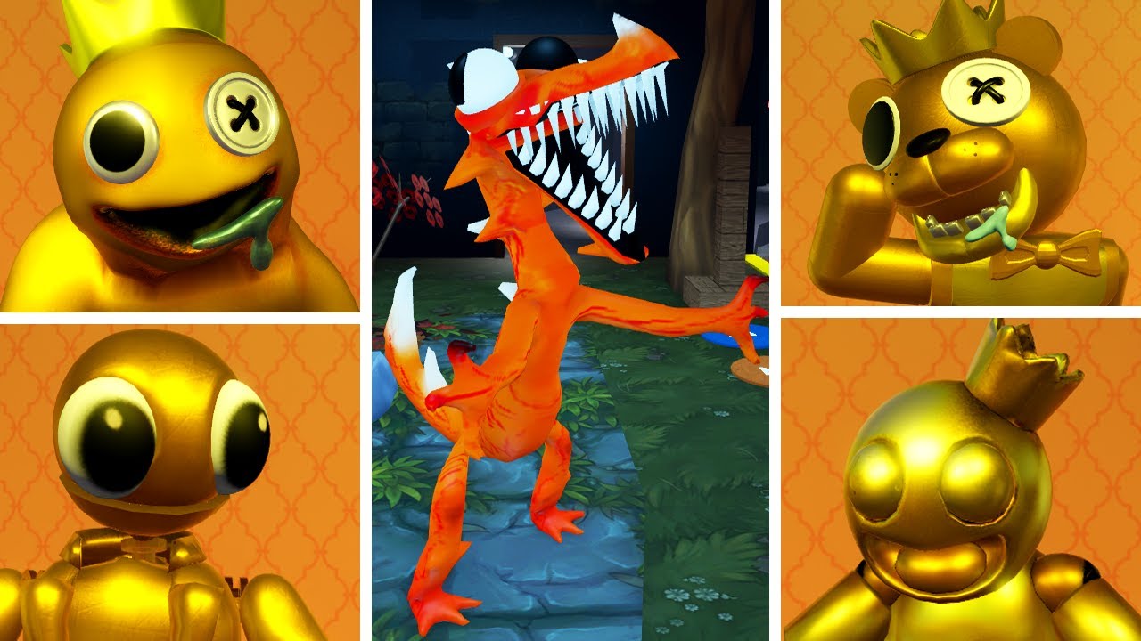 Rainbow Friends Roblox Monsters - How to FEED ORANGE in Orange's hideout  [4K] 