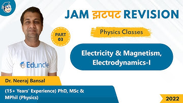 IIT JAM 2022 Physics | Electricity & Magnetism | Electrodynamics | Part 3 | JAM झटपट Revision