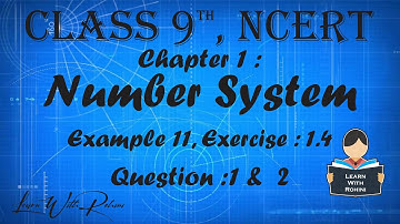 Number System | Chapter 1 | Exercise 1.4 | Question 1, 2 | NCERT | Maths |Tamil