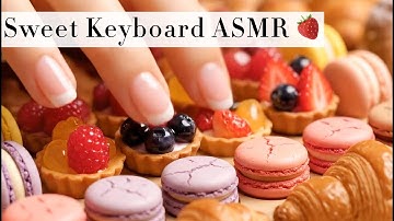 1 Hour AI Dessert Keyboard Typing ASMR 🍓☕ – No Talking | Sleep, Study, Focus, Relax