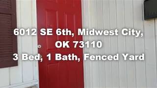 6012 SE 6th, Midwest City, OK 73110 FOR RENT Oklahoma City