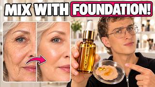 What Korean Makeup Artists Mix WITH Foundation to Make Women Over 60 Look 20 Years Younger screenshot 2