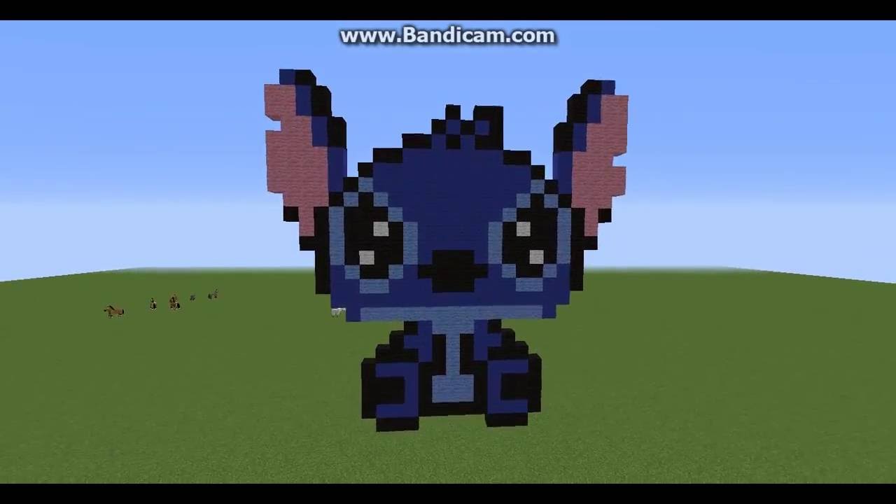 Minecraft Pixel Art | Stitch (Lilo & Stitch) - YouTube