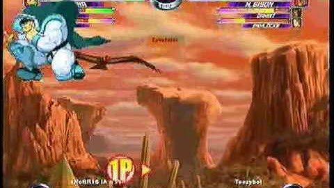 MvC2 Online (360): Norris (Jill/Guile/Sak) vs TeezyBoi (Psy/Gam/Bison) 1 .:12.29.09:.