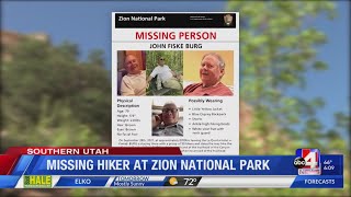 Missing hiker at Zion National Park