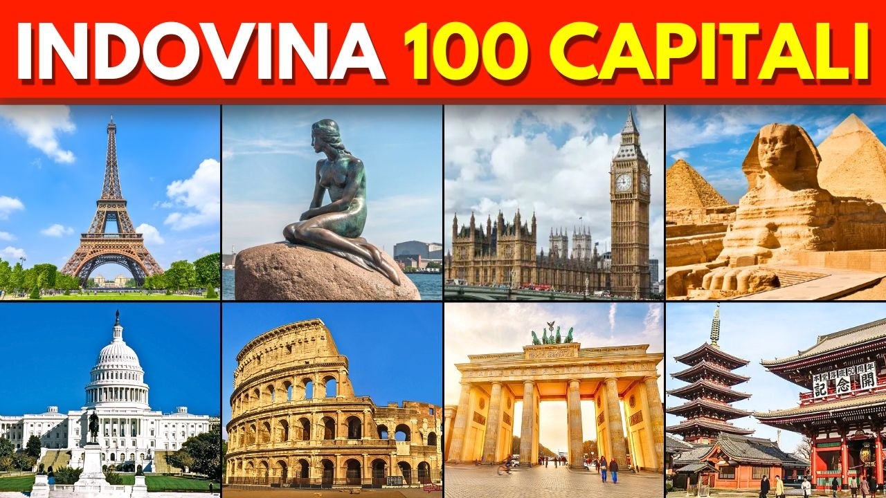 INDOVINA 100 CAPITALI DEL MONDO 🌍 ✈️  Quiz di Geografia