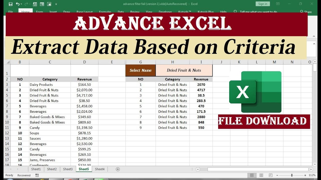 how-to-extract-data-from-excel-based-on-criteria-youtube