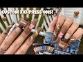 CHOCOLATE SWIRL MARBLE PRESS ON NAILS | MODELONES GEL POLISH | NAIL TUTORIAL | XXL PRESS ONS