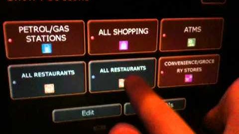 Operating the POI icons on the Cadillac CTS