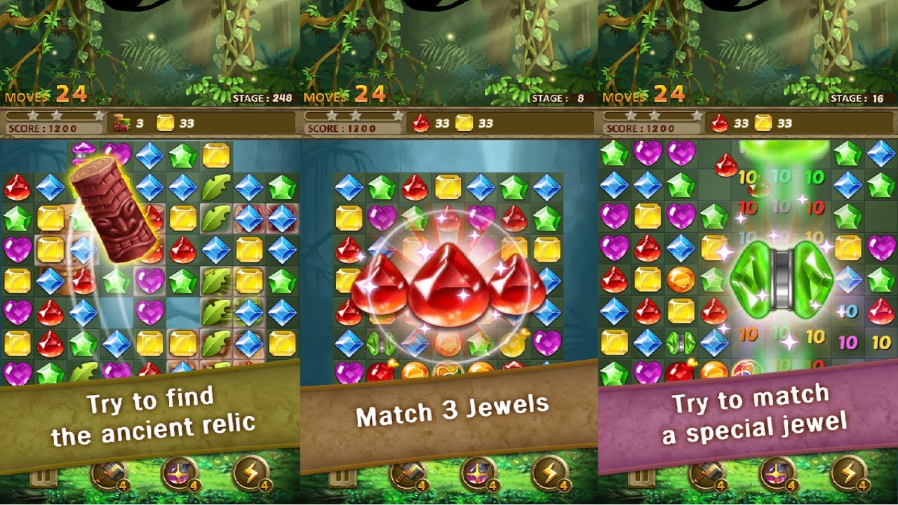 Jewels Jungle : Match 3 Puzzle Android Gameplay - YouTube
