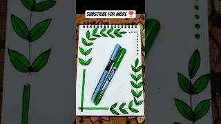 Aesthetic cover page idea 💚🌿 | school project #shots #explore #youtubeshorts #trending #art #diy
