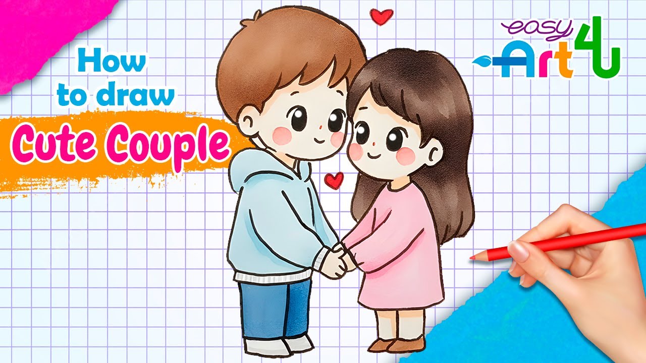 How to draw a CUTE COUPLE ♡ | EASY drawing step by step
