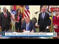 U.S. President Donald Trump signs executive order on childhood vaccines in Washington