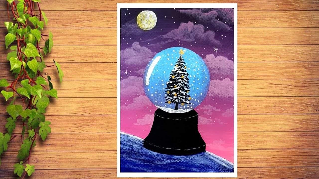 Christmas tree painting ideas 🎄 Acrylic painting tutorial for beginners very easy | Easy art tips 