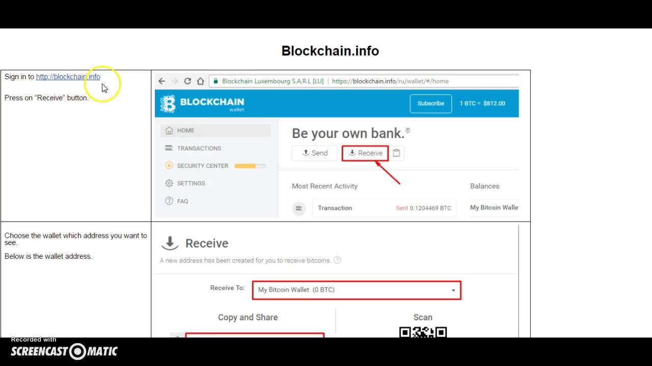 How To Find Your Bitcoin Wallet Address On Blockchain Info - 