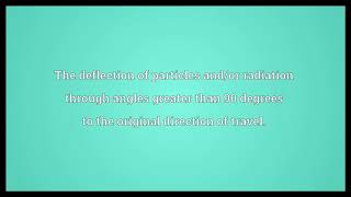 Backscatter Meaning