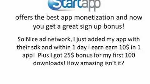 Earn money on android - Startapp Monetization
