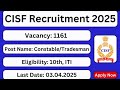 💥RS 21100 per month| CISF Recruitment 2025| Chennai jobs today @Familyrecipes-d5y