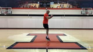 Double leg front to back line hops