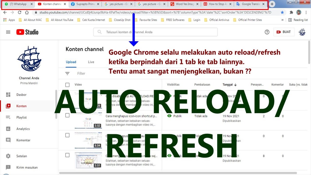STOP AUTO RELOAD REFRESH Tab Chrome YouTube STOP AUTO RELOAD REFRESH Tab Chrome YouTube