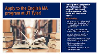 The University of Texas at Tyler English MA