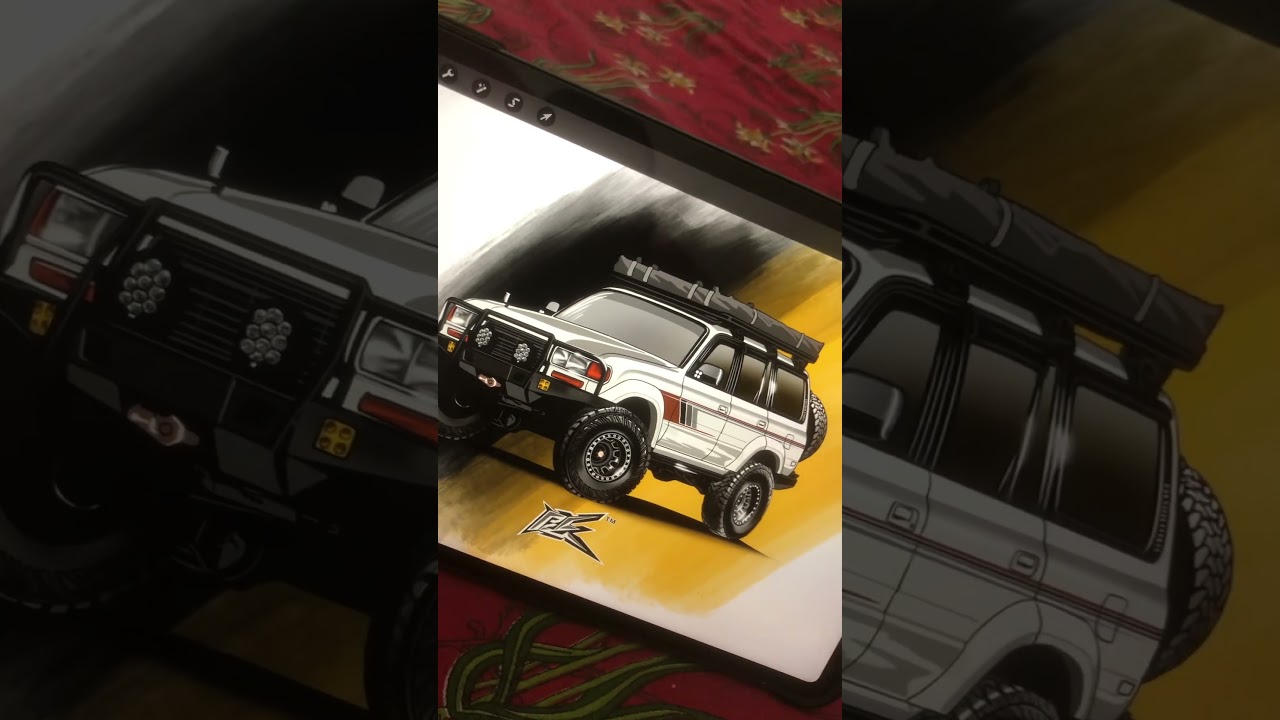 Drawing of the #landcruiser #fj80 #4x4