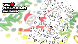 #73 Merry Christmas Coloring Page | WE ❤️ COLORING PAGES