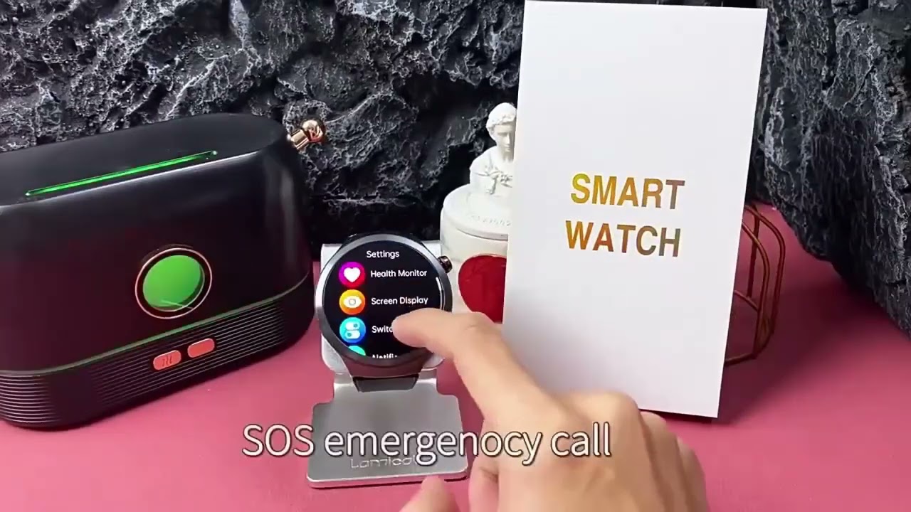 Wholesale ET472 ECG Smart Watch with Call Function Flashlight AI Voice Assistant Body Temperature