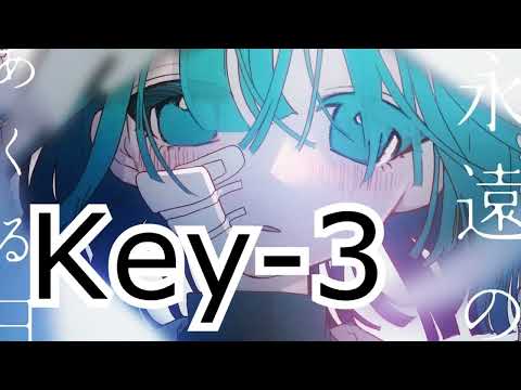 【ボーカル有】  Keyー3　On Vocal　永遠のあくる日　カラオケ　キー変更　キー下げ