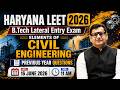 🔥Haryana LEET 2026 | Elements of Civil Engineering | L - 2 | Previous year Questions #haryanaleet